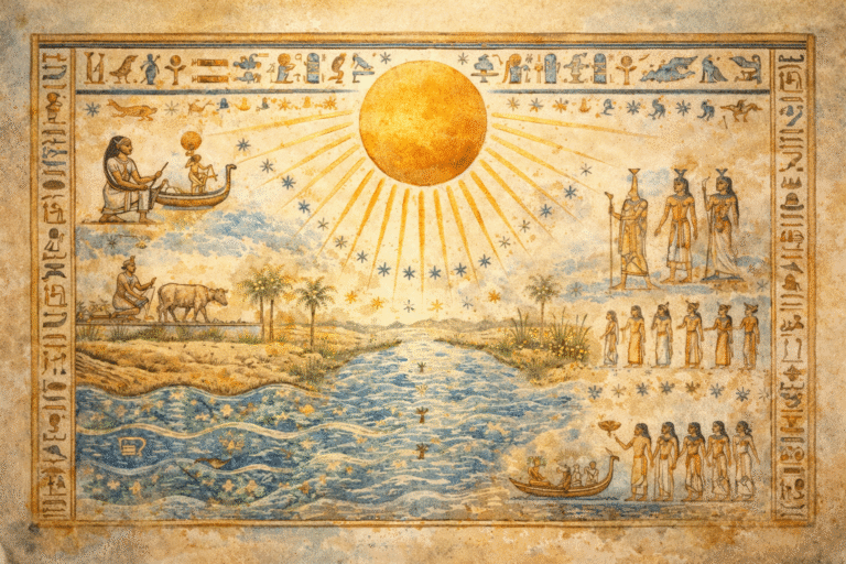 Calendario solar egipcio de 365 días usado en la Antigüedad