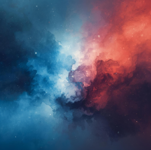 Representación del origen del universo en la cosmología nórdica.