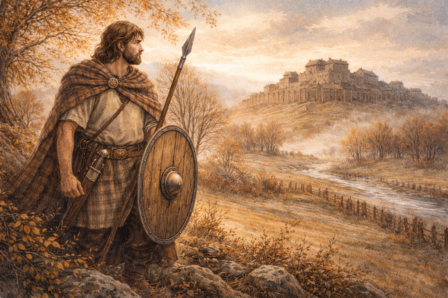 Representación de un guerrero de la tribu de los Belos.