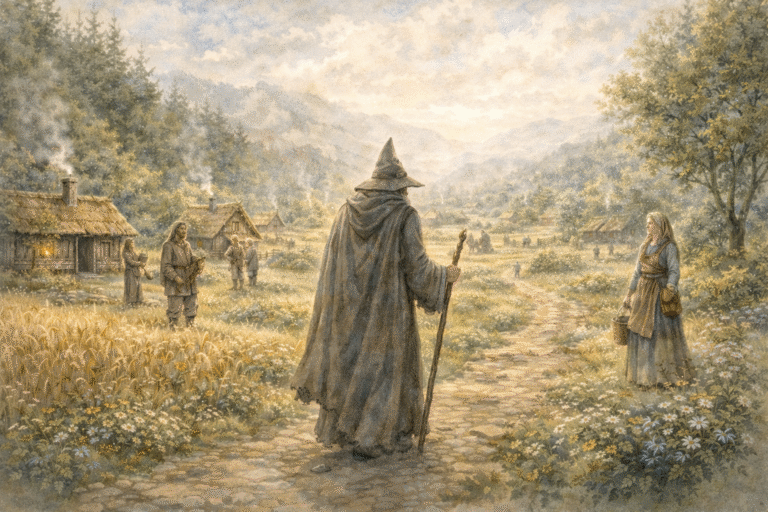 Representación de Odín en Midgard