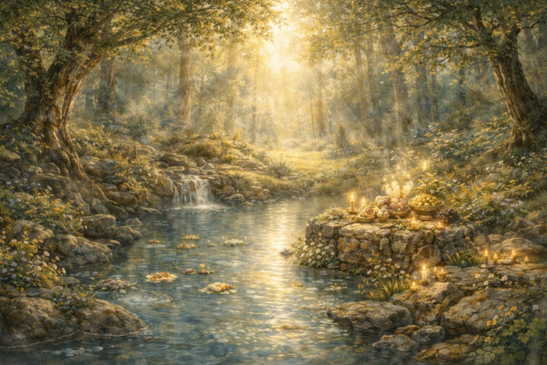 Lugar sagrado natural en Vanaheim, mundo fértil de la mitología nóridca