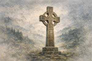 Cruz celta cristiana (High Cross), fusión entre simbolismo pagano y cristianismo en Irlanda