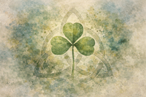 Trébol irlandés asociado a San Patricio y el simbolismo de la Trinidad