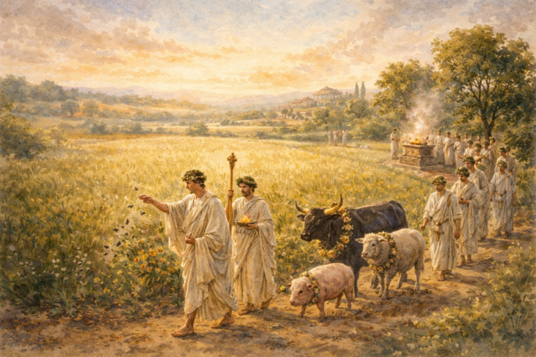 Ritual agrícola de Ambarvalia en la Antigua Roma