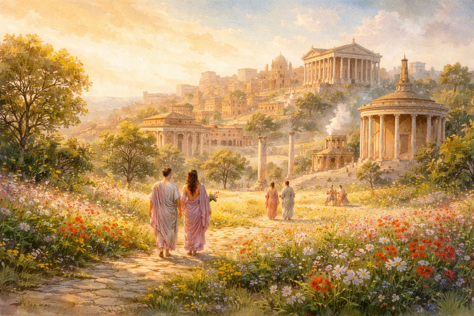 Ilustración de mayo en la Antigua Roma un mes de espíritus y rituales
