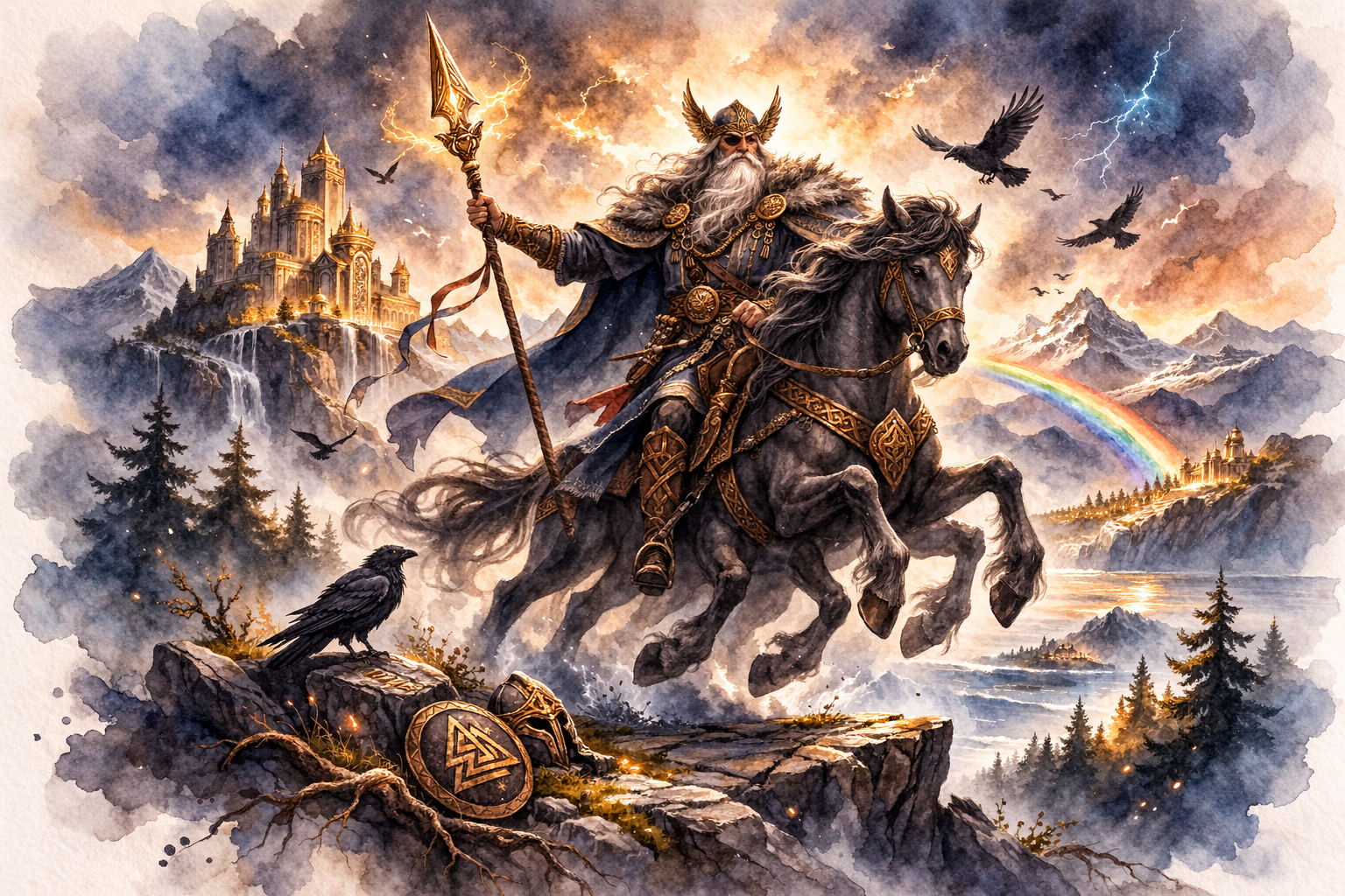 Odín Padre de Todos y rey de Asgard en la mitología nórdica