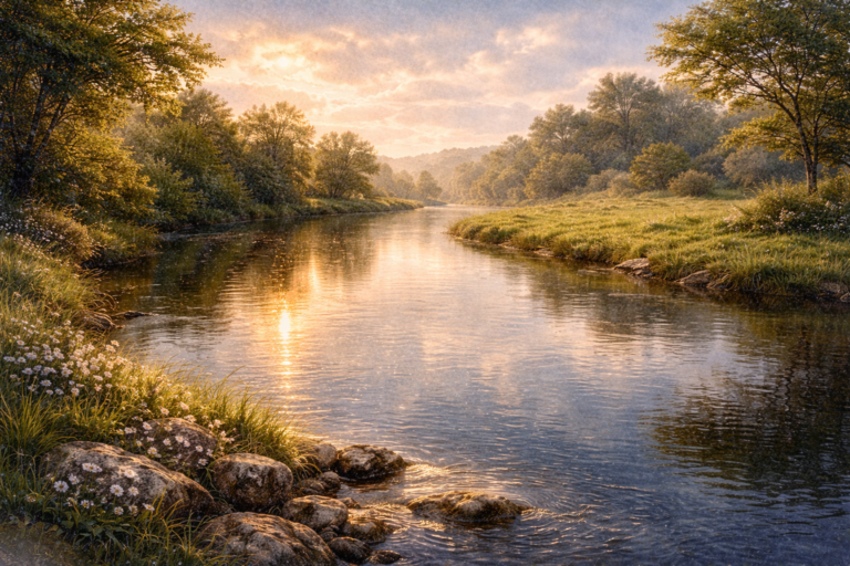 Río Boyne en Irlanda, asociado a lo sagrado en la mitología celta
