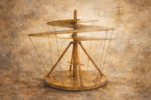 Diseño del tornillo aéreo de Leonardo da Vinci