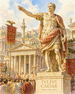 Julio César, figura clave en el origen del mes de julio en Roma