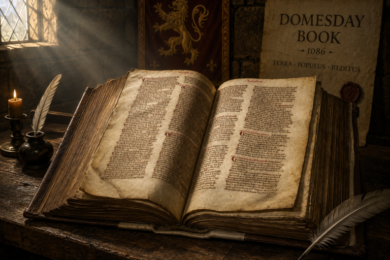 Interpretación del Domesday Book, el registro asministrativo medieval más importante de Inglaterra