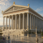 Ilustración del Templo de Artemisa en Éfeso considerado una de las siete maravillas de la antigüedad