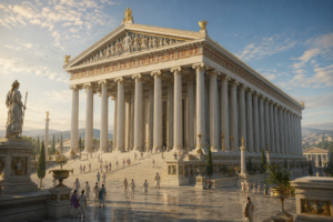 Ilustración del Templo de Artemisa en Éfeso considerado una de las siete maravillas de la antigüedad