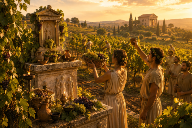 Las Vinalia Rustica era una festividad en la Antigua Roma donde se ofrecían las primeras uvas de la cosecha