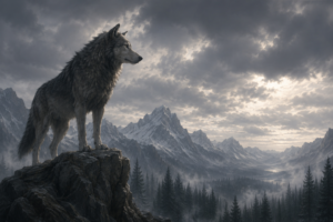 Fenrir, es el lobo del destino que desencadenará el Ragnarök en la mitología nórdica