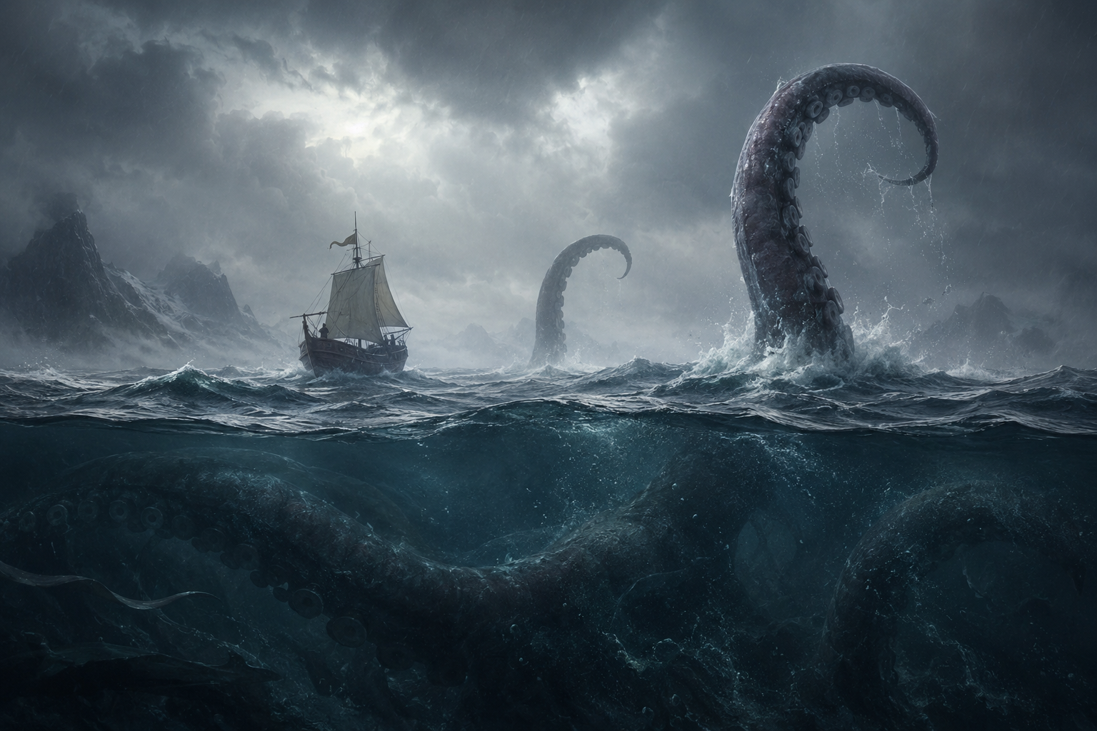 Kraken, un gigante que emergía de las profundidades según las leyendas nórdicas