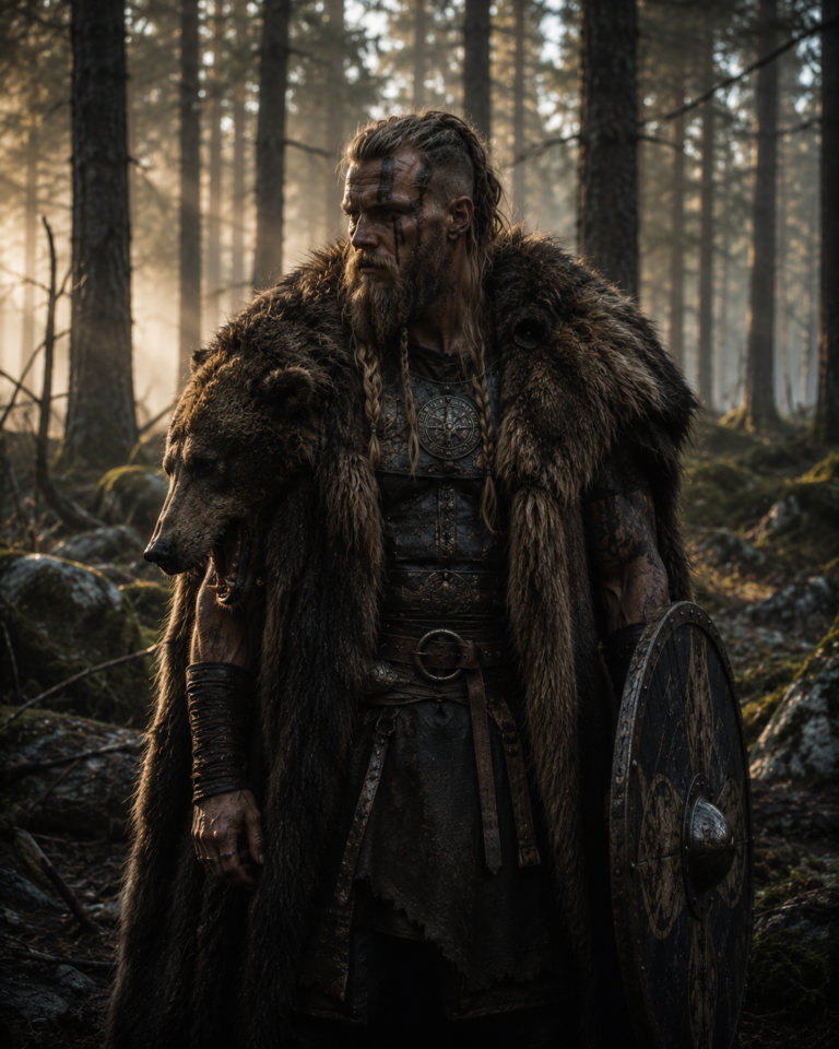 Berserkir eran los guerreros con piel de oso.