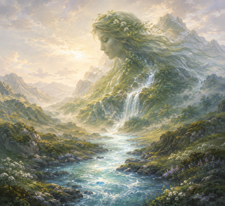 Danu, la diosa de la naturaleza y la fertilidad dentro de la mitología irlandesa.