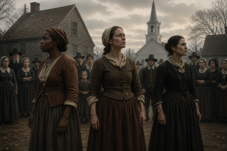Tituba, Sarah Good y Sarah Osborne fueron las tres primeras acusadas de las acusaciones por brujería durante los juicios de Salem.