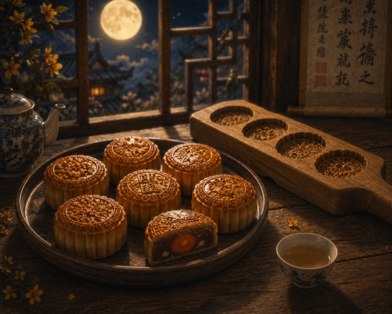 Los pasteles de luna están profundamente arraigados en el Festival del Medio Otoño, elaborados de muchas variedades.