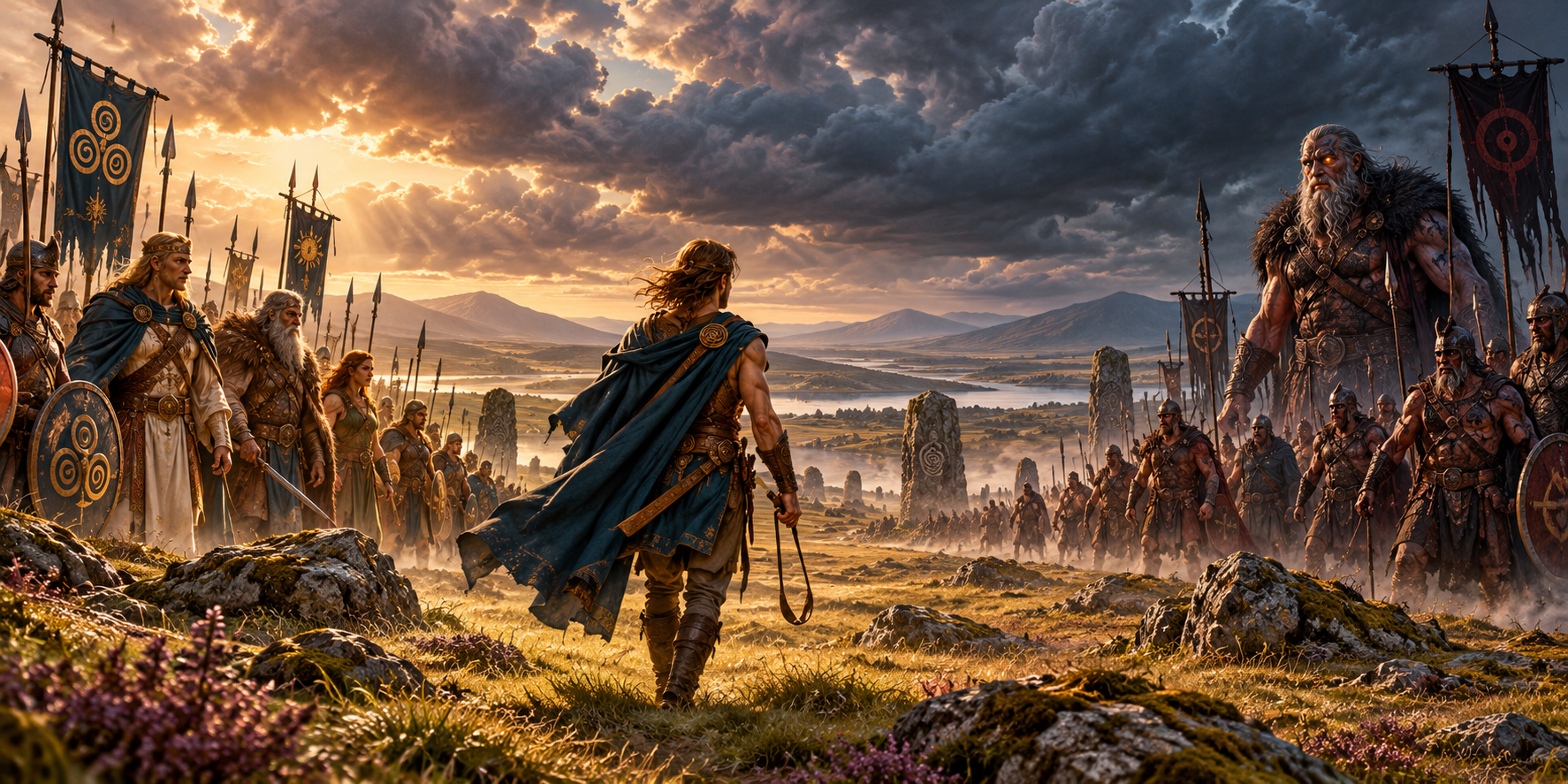 La Segunda Batalla de Mag Tuired enfrentó a los Tuatha Dé Danann y los Fomorianos.