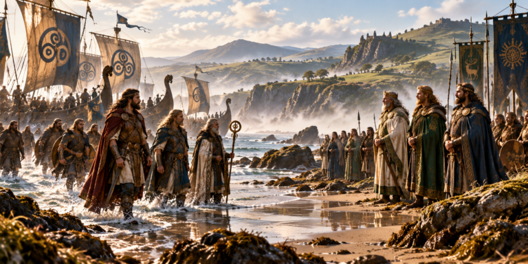 La llegada de los Milesios a Irlanda representa el final de los grandes pueblos míticos que invadieron Irlanda. Repartieron la isla con los Tuatha Dé Danann, donde se retiraron al mundo invisible, los sídhe, mientras que los Milesios gobernaron el mundo visible.